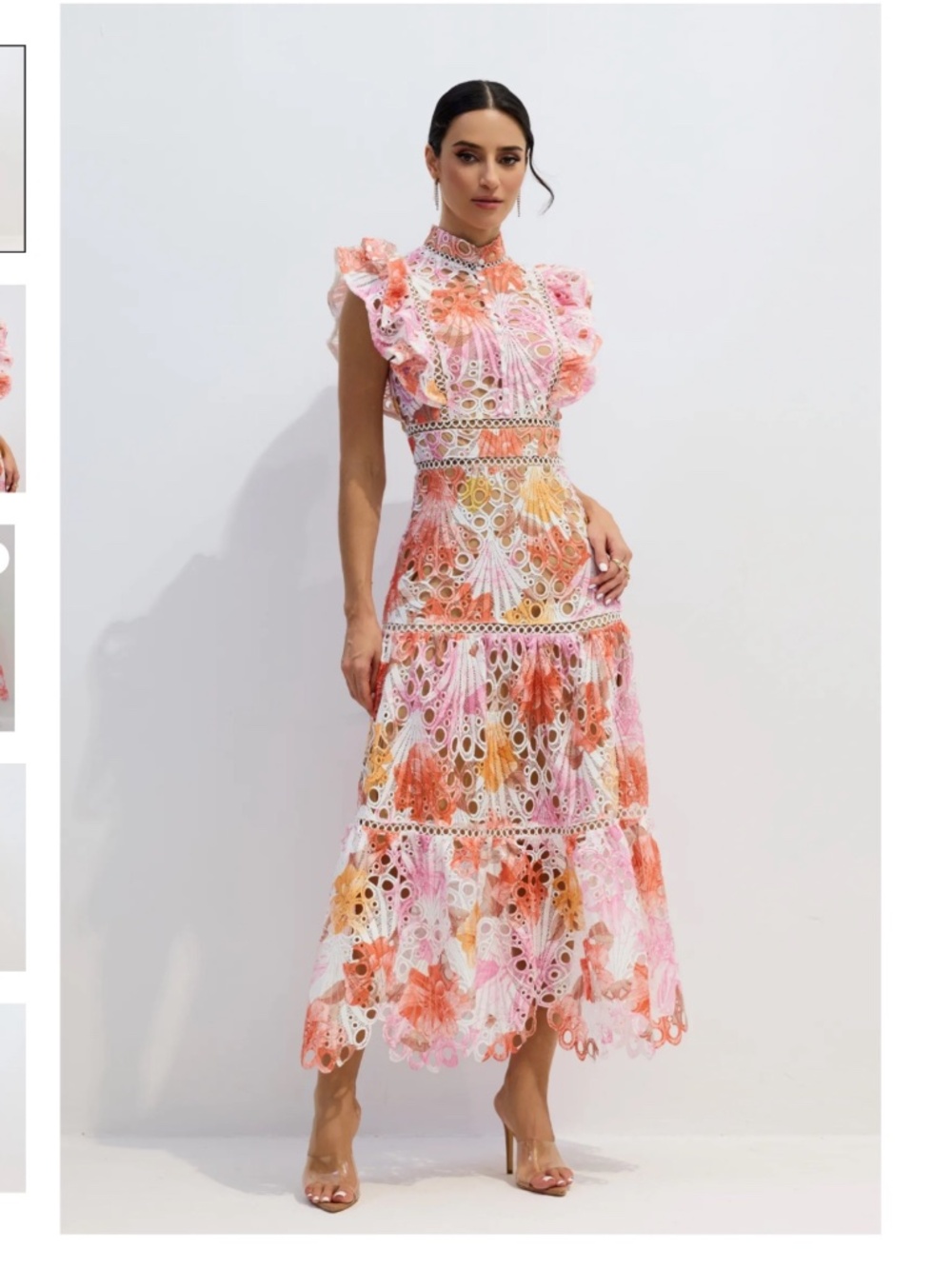 Beautiful SUNFERE maxi HILDA floral dress.